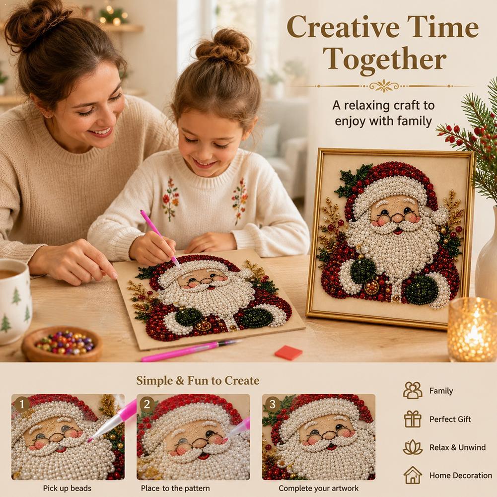 Art Craft Gifts For Adults - Kerstmis Kerstman Parel Kunst DIY Kit