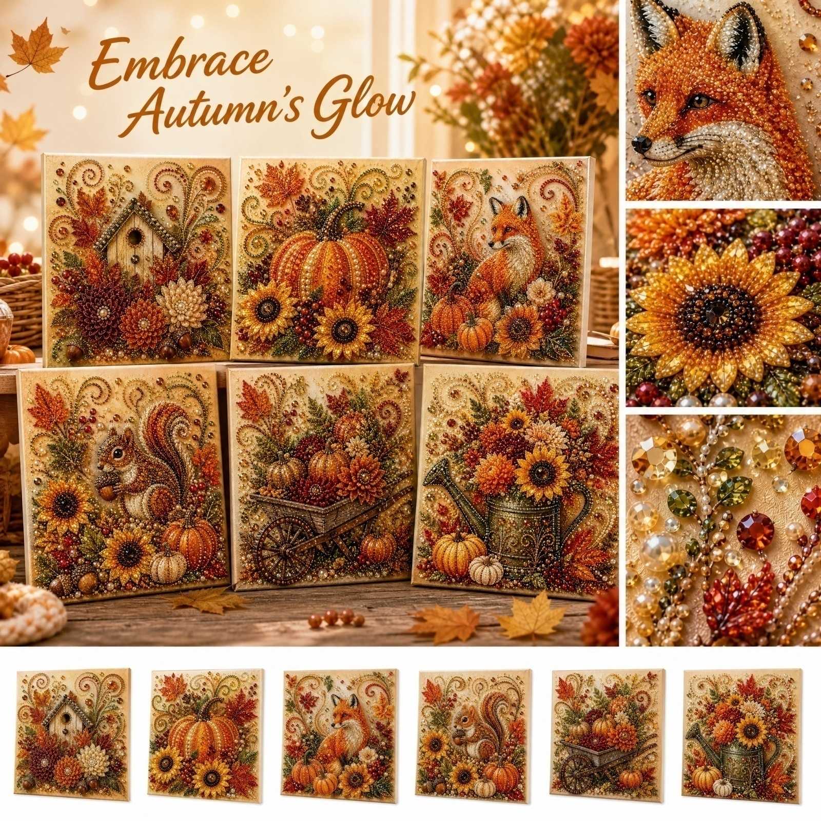 Art Craft Earth Day - Herfst DIY Parel Schilderset Herfstthema 5D