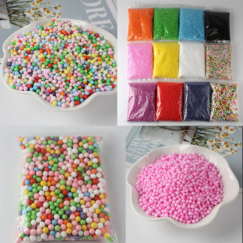 Art Craft Earth Day - 10g 2,5-3 mm schuimkralen kleurrijke piepschuimkralen