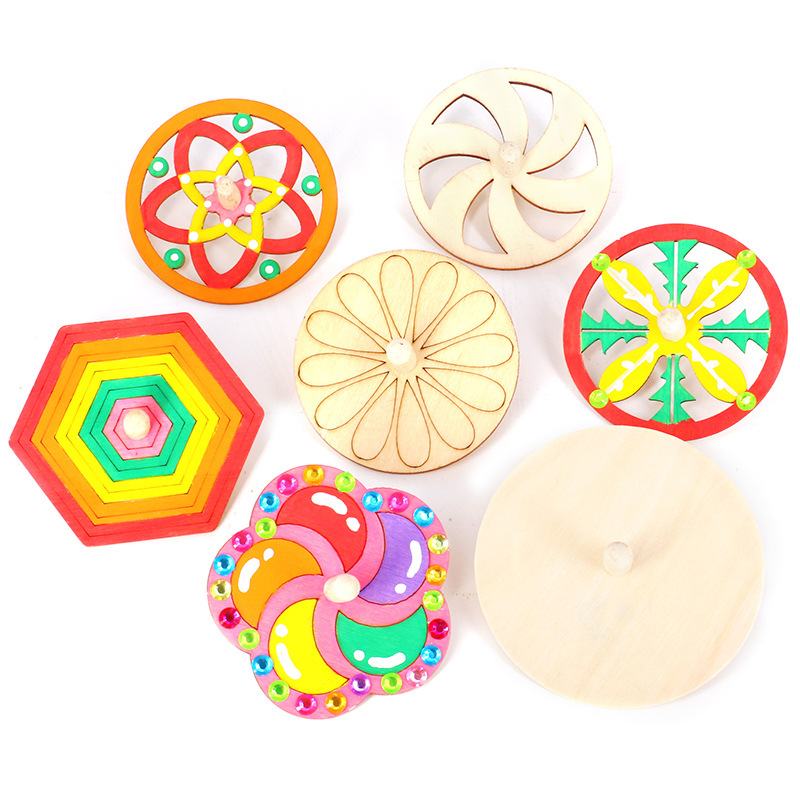 Art Craft Ideas For Kids - 16-delige houten tolknutselset, schilderen en knutselen