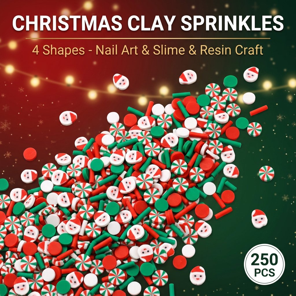 Art Craft Earth Day - 250 stuks Kerst Polymer Clay Sprinkles