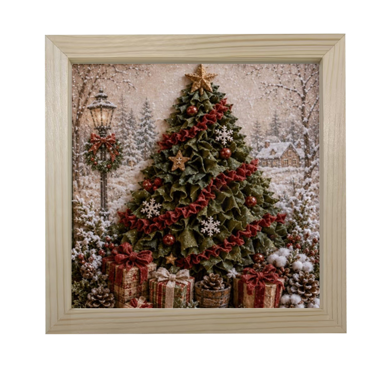 Art Craft Earth Day - 3D Kerst Stoffen Poke Craft Art