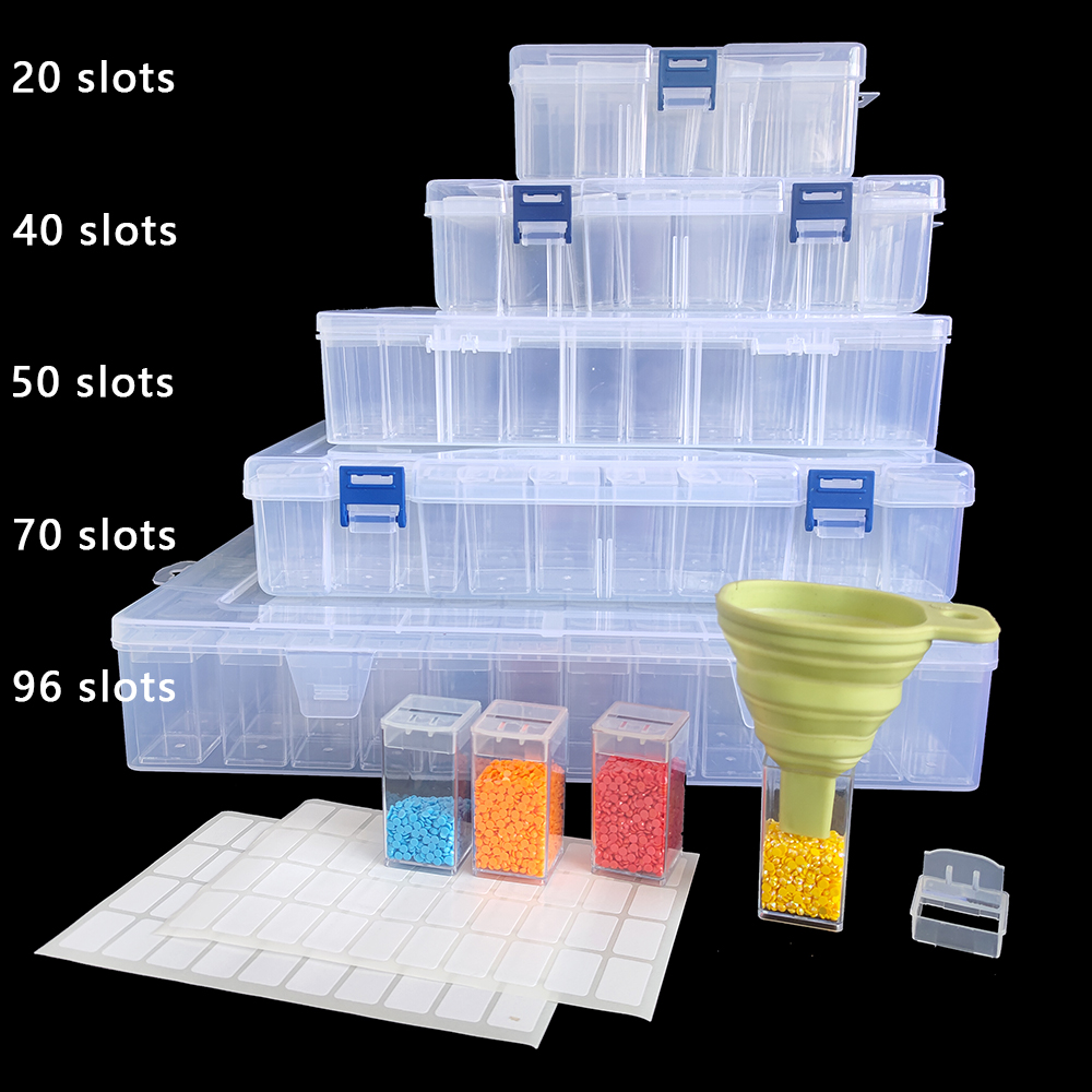 Mosaic Tile Supply - Vierkante plastic opbergdoos voor diamant schilderijen