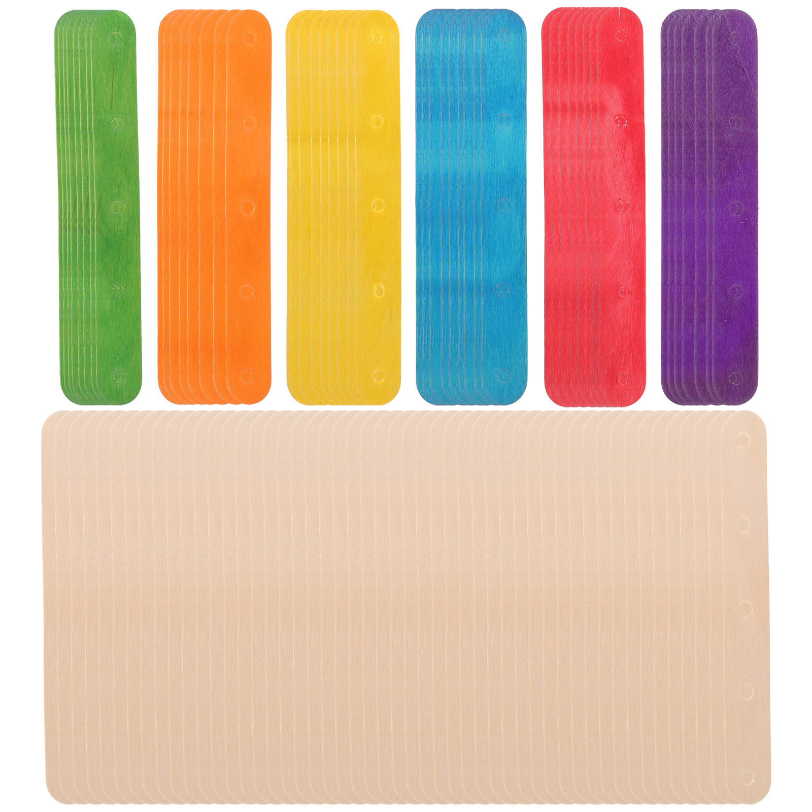 Art Craft Jumbo - 100 stuks houten knutselstokjes, gekleurd, jumbo,