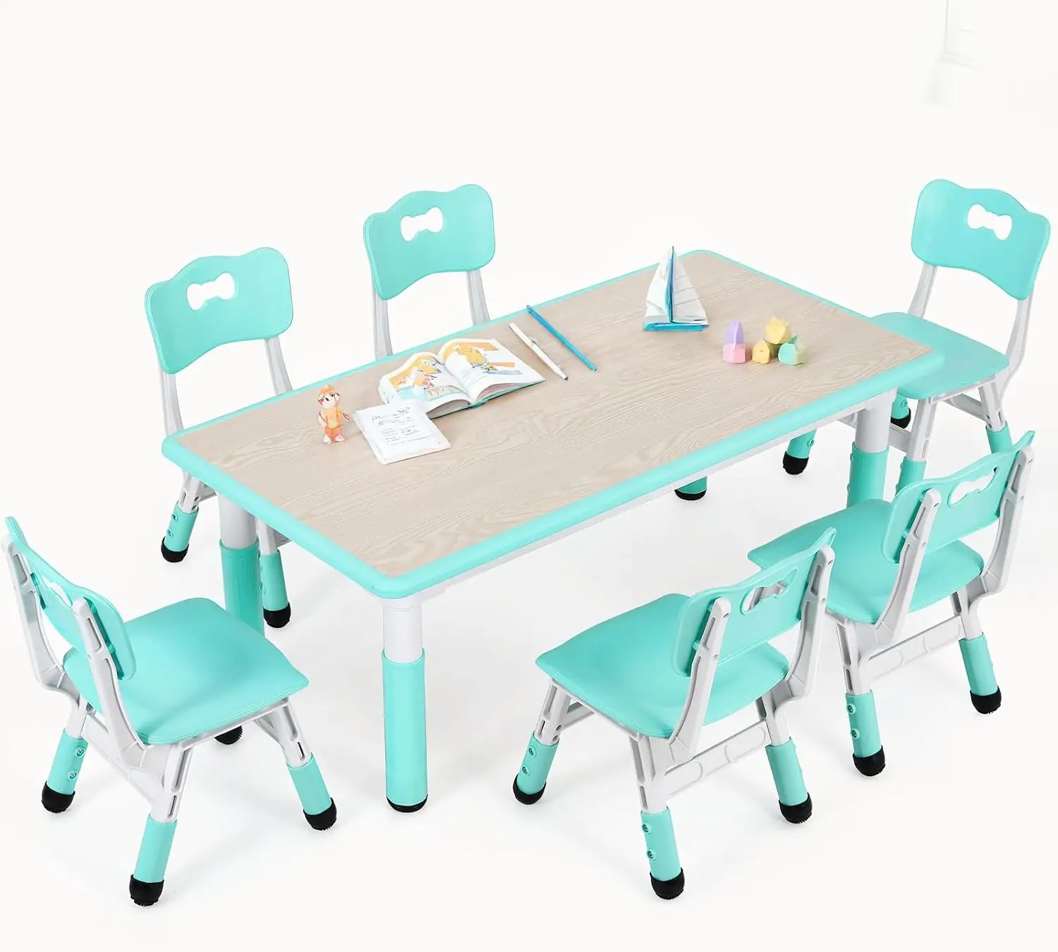 Kindertafel en 6 stoelen set,  - Art Craft For Preschool recensie en prijs
