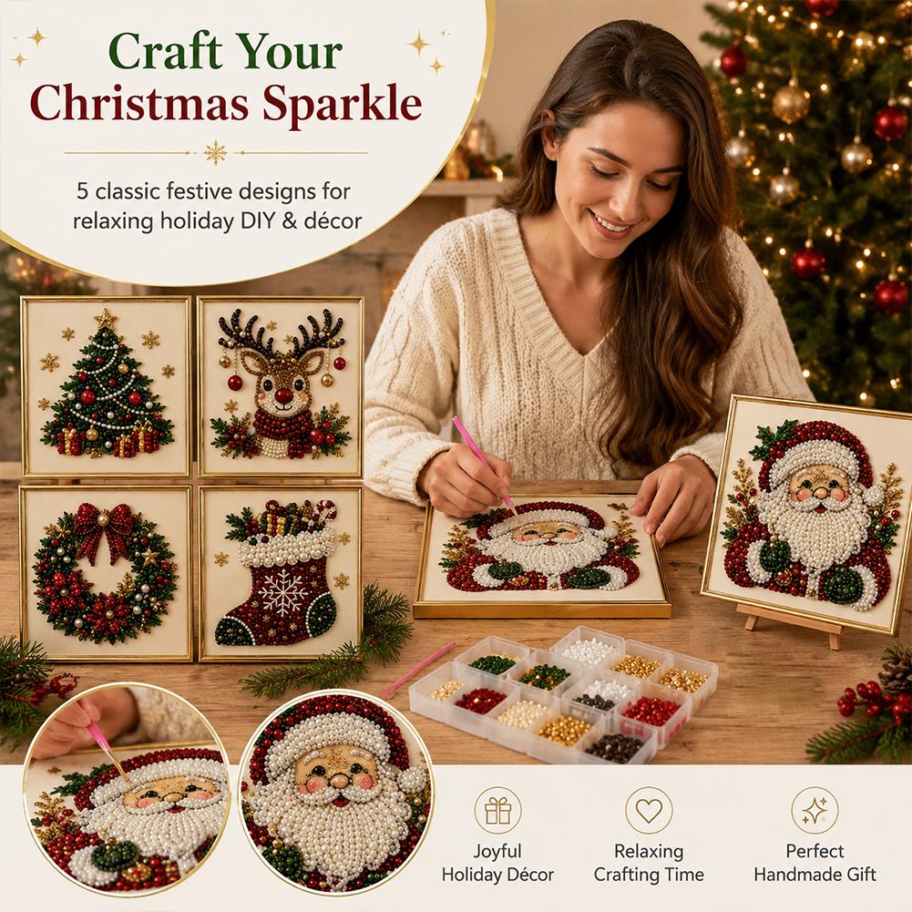 Kerstmis Kerstman Parel Kunst  - Art Craft Gifts For Adults recensie en prijs