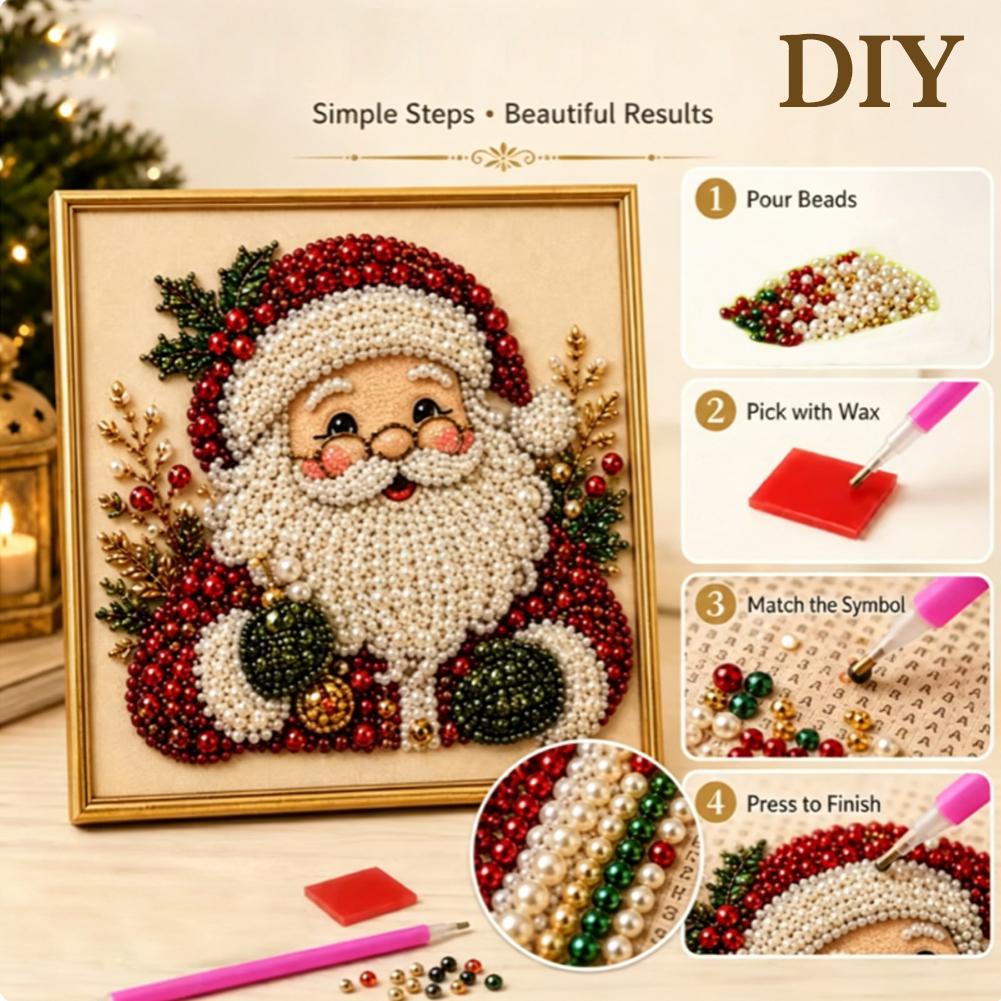 Kerstmis Kerstman Parel Kunst  - Art Craft Gifts For Adults recensie en prijs