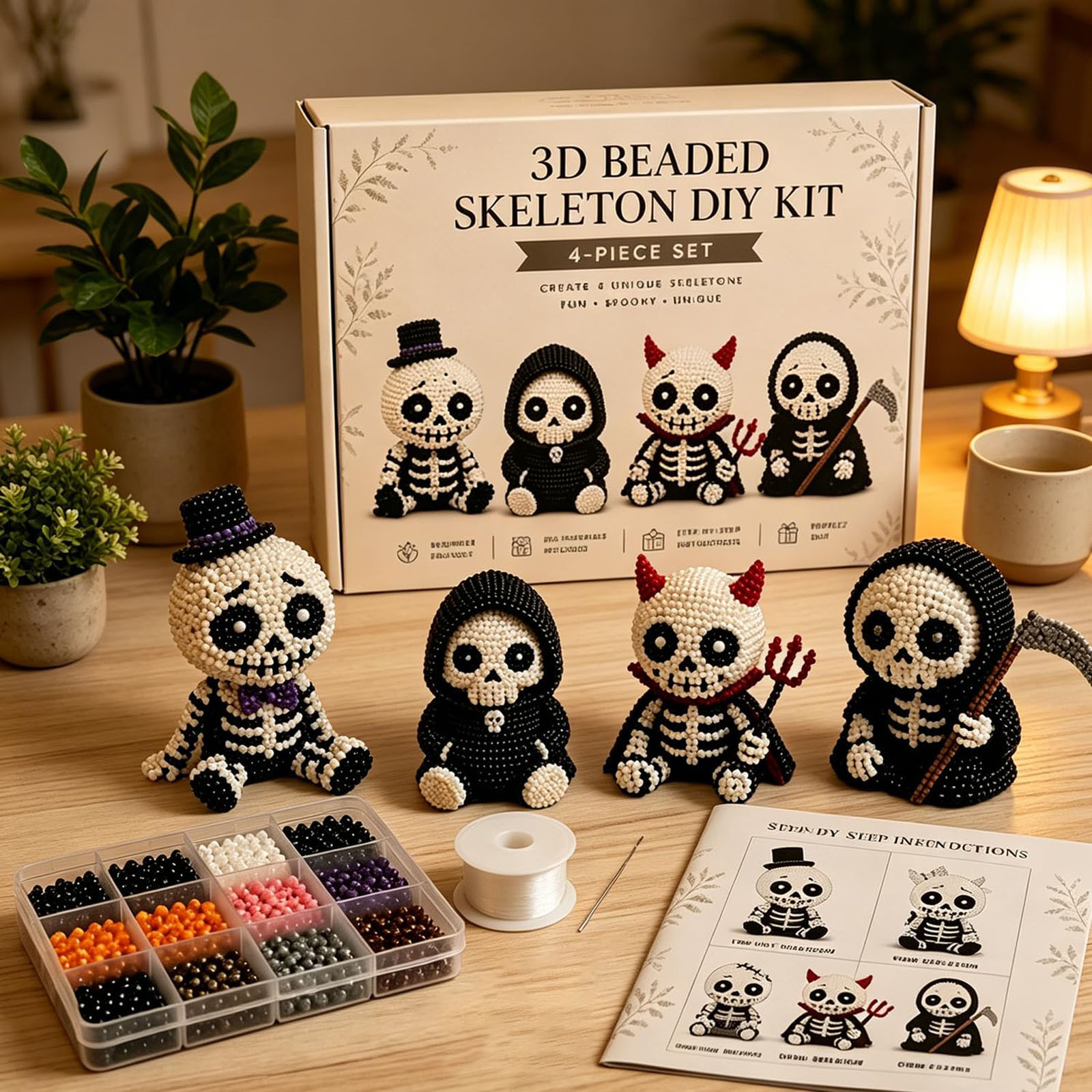 3D Kraal Skelet DIY Kit Creati - Art Craft Gifts For Adults recensie en prijs