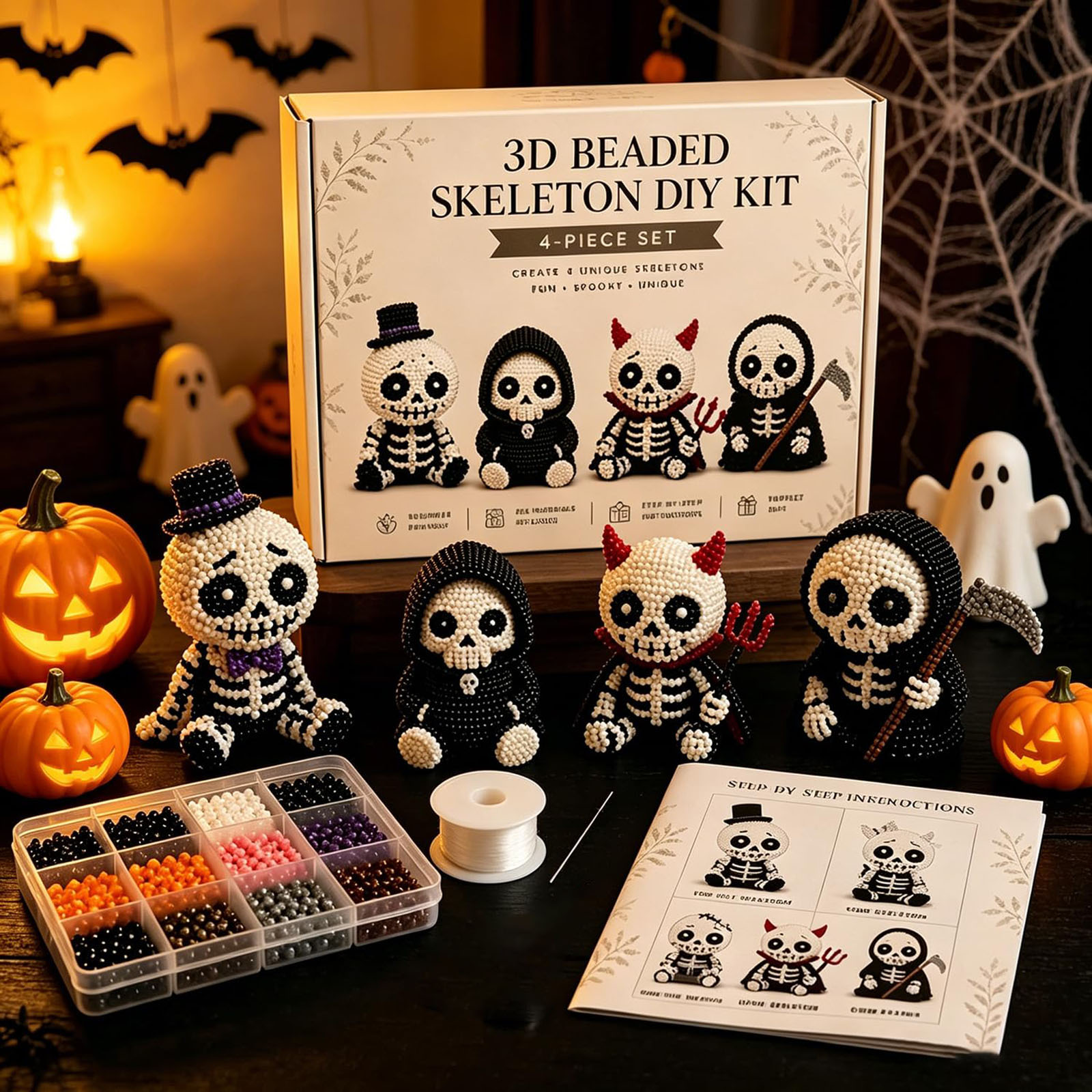 3D Kraal Skelet DIY Kit Creati - Art Craft Gifts For Adults recensie en prijs