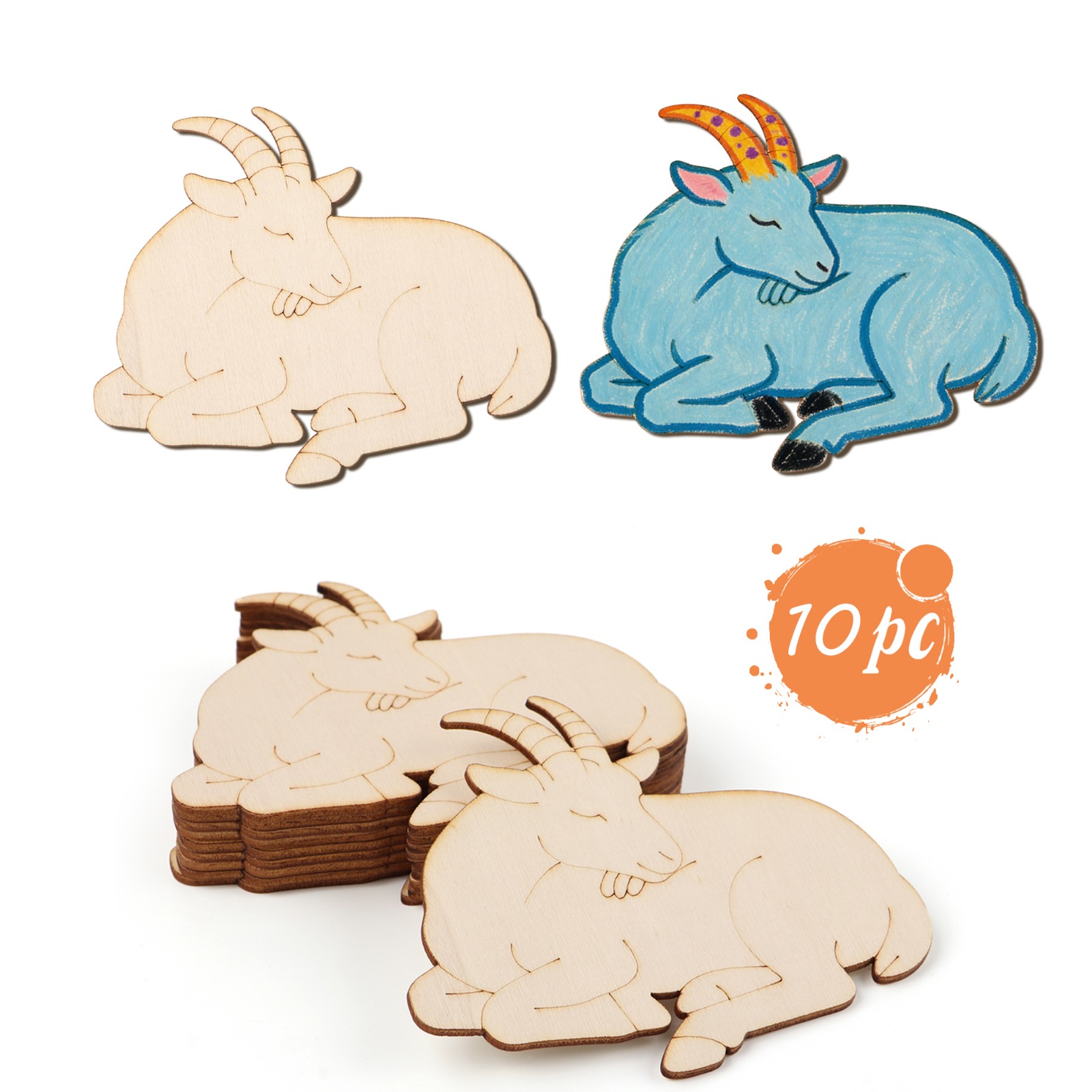 10 stks/set Onvoltooide Houten - Craft Art Set recensie en prijs